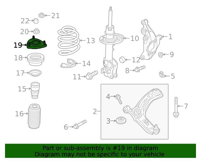 CAZOLETA AMORTIGUADOR SUSPENSIÓN DELANTERA ORIGINAL MAZDA CX-30