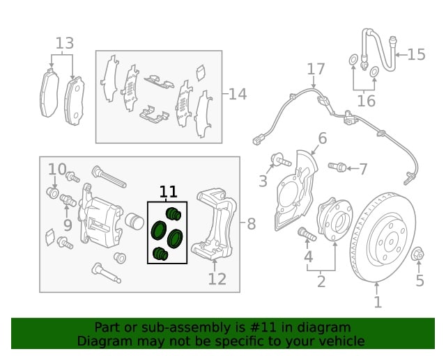 JUEGO SELLOS CALIPERS DELANTEROS ORIGINAL MAZDA 3
