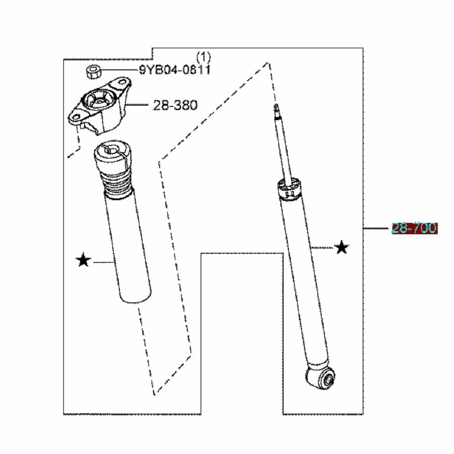 AMORTIGUADOR SUSPENSIÓN POSTERIOR ORIGINAL MAZDA CX-5